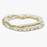 88736, DAINTY MULTI LAYERED BEADED STRETCH BRACELET