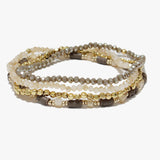 88736, DAINTY MULTI LAYERED BEADED STRETCH BRACELET