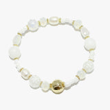 88737, BEAD N FRESHWATER PEARL STRETCH BRACELET