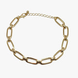 88746, ROUND RECTANGLE METAL CHAIN BRACELET