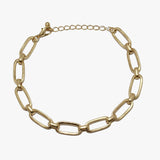 88746, ROUND RECTANGLE METAL CHAIN BRACELET