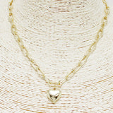 88819, HEART CHARM CHAIN PENDANT NECKLACE