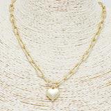 88819, HEART CHARM CHAIN PENDANT NECKLACE