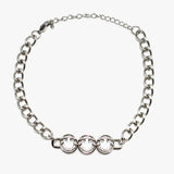 88920, PAVE TRIPLE SMILE HAPPY FACE STAINLESS STEEL BRACELET