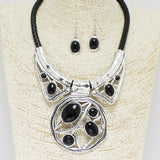 89016, NATURAL STONE ACCENT STATEMENT NECKLACE