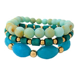 89022, MIX BEADED MULTI LAYERED STRETCH BRACELET