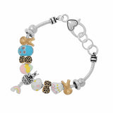 89025, EASTER BUNNY MULTI CHARM BRACELET
