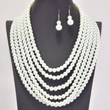89034, PEARL MULTI LAYERED NECKLACE