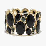 89053, OVAL RHINESTONE ACCENT STRETCH BRACELET