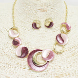 89055, EPOXY WAVE DESIGN NECKLACE