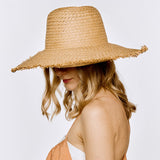 89086, NATURAL WIDE BRIM ADJUSTABLE SUMMER HAT
