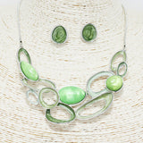 89092, GEOMETRIC CELLULOID ACETATE NECKLACE