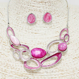 89092, GEOMETRIC CELLULOID ACETATE NECKLACE