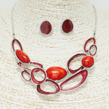 89092, GEOMETRIC CELLULOID ACETATE NECKLACE