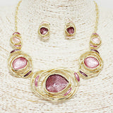 89093, OVAL ROUND ACCENT NECKLACE