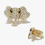 89145, ELEPHANT PAVE RHINESTONE STRETCH RING