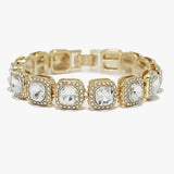 89201, SQUARE PAVE RHINESTONE BRACELET