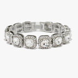89201, SQUARE PAVE RHINESTONE BRACELET