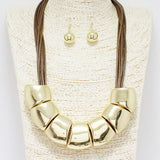 89206, GEOMETRIC SLIDE METAL NECKLACE