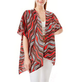 89217, WAVY STRIPES PRINT WITH LUREX COVER UP