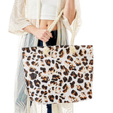 89223, LEOPARD PRINT BEACH BAG