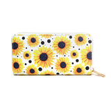 89227, SUNFLOWER PRINT LONG WALLET