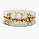 89232, MULTI LAYERED BEADED STRETCH BRACELET