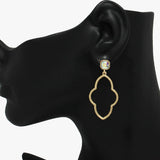 89239, QUATREFOIL DANGLE EARRING