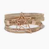 89241, STAR FAUX LEATHER MAGNETIC BRACELET