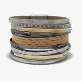 89242, FAUX LEATHER MAGNETIC BRACELET
