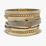 89242, FAUX LEATHER MAGNETIC BRACELET