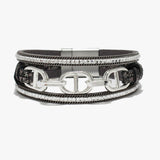 89247, FAUX LEATHER MAGNETIC BRACELET