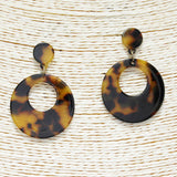 89255, ROUND CELLULOID ACETATE EARRING