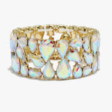 89257, TEARDROP RHINESTONE EVENING STRETCH BRACELET