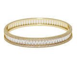 89273, BAGUETTE CUBIC ZIRCONIA STAINLESS STEEL BRACELET