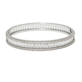 89273, BAGUETTE CUBIC ZIRCONIA STAINLESS STEEL BRACELET