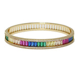 89273, BAGUETTE CUBIC ZIRCONIA STAINLESS STEEL BRACELET