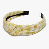 89349, SUNFLOWER CHECK PATTERN HEADBAND