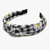 89349, SUNFLOWER CHECK PATTERN HEADBAND
