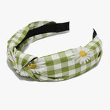 89349, SUNFLOWER CHECK PATTERN HEADBAND