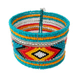 89400, WESTERN SEED BEADED OPEN CUFF BRACELET