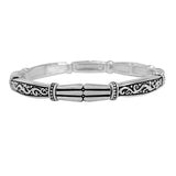 89403, FILIGREE ACCENT METAL STRETCH BRACELET