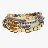 89452, MULTI LAYERED BEADED STRETCH BRACELET