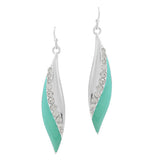 89547, EPOXY WITH RHINESTONE WAVY EARRING