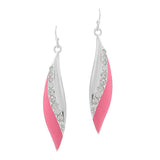 89547, EPOXY WITH RHINESTONE WAVY EARRING