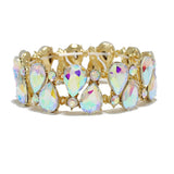 89550, TEARDROP ACCENT RHINESTONE STRETCH BRACELET