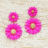 89560, FLOWER RUBBER COATED EARRING