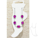 89659, MULTI RHINESTONE ANKLET