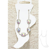 89659, MULTI RHINESTONE ANKLET