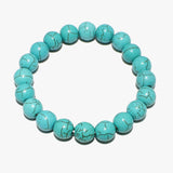 89663, NATURAL GEMSTONE BEADED STRETCH BRACELET